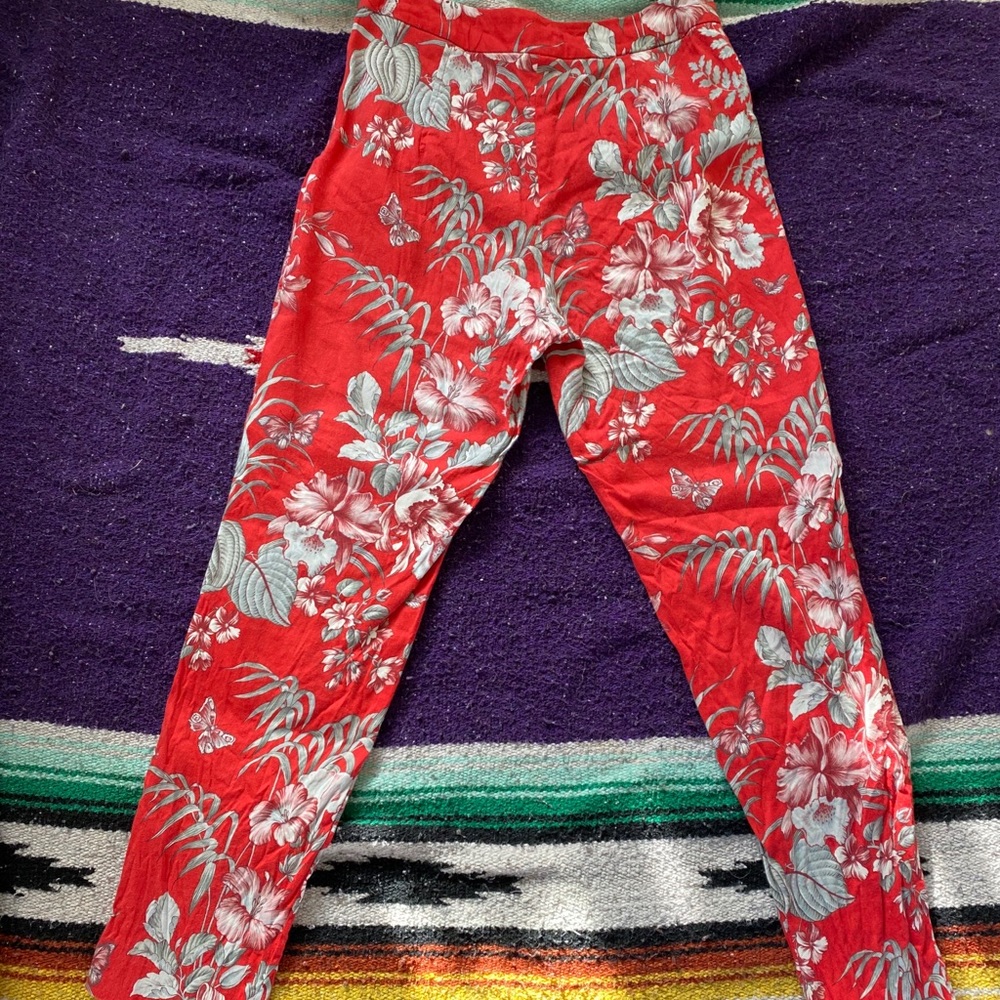 Vintage Etro floral print pants